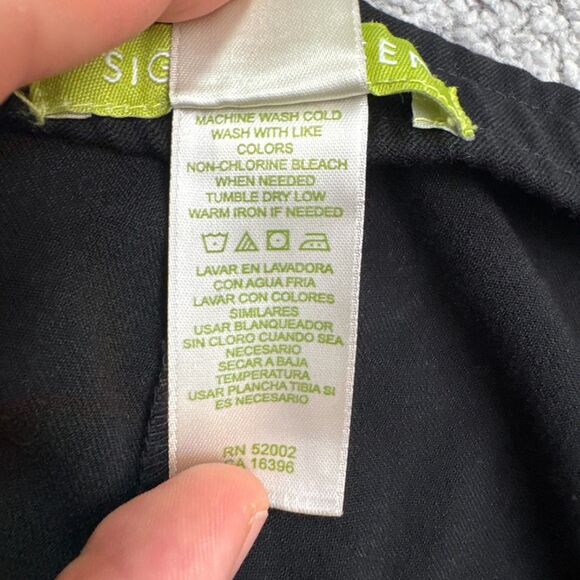 Sigrid Olsen Impressionist Straight Leg Trouser Dress Pants Women 12P Black Work - Picture 8 of 16